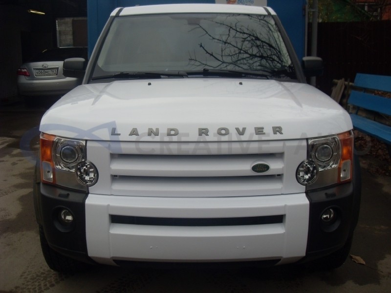 Белый глянец Land Rover Discovery