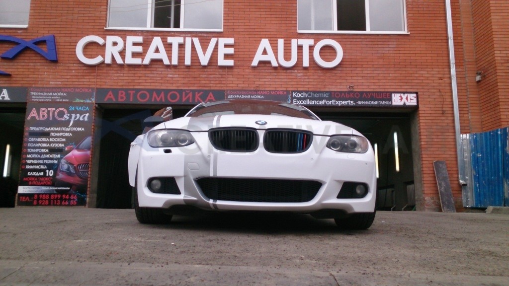 Белый мат, черный глянец, неполированный алюминий BMW 325i