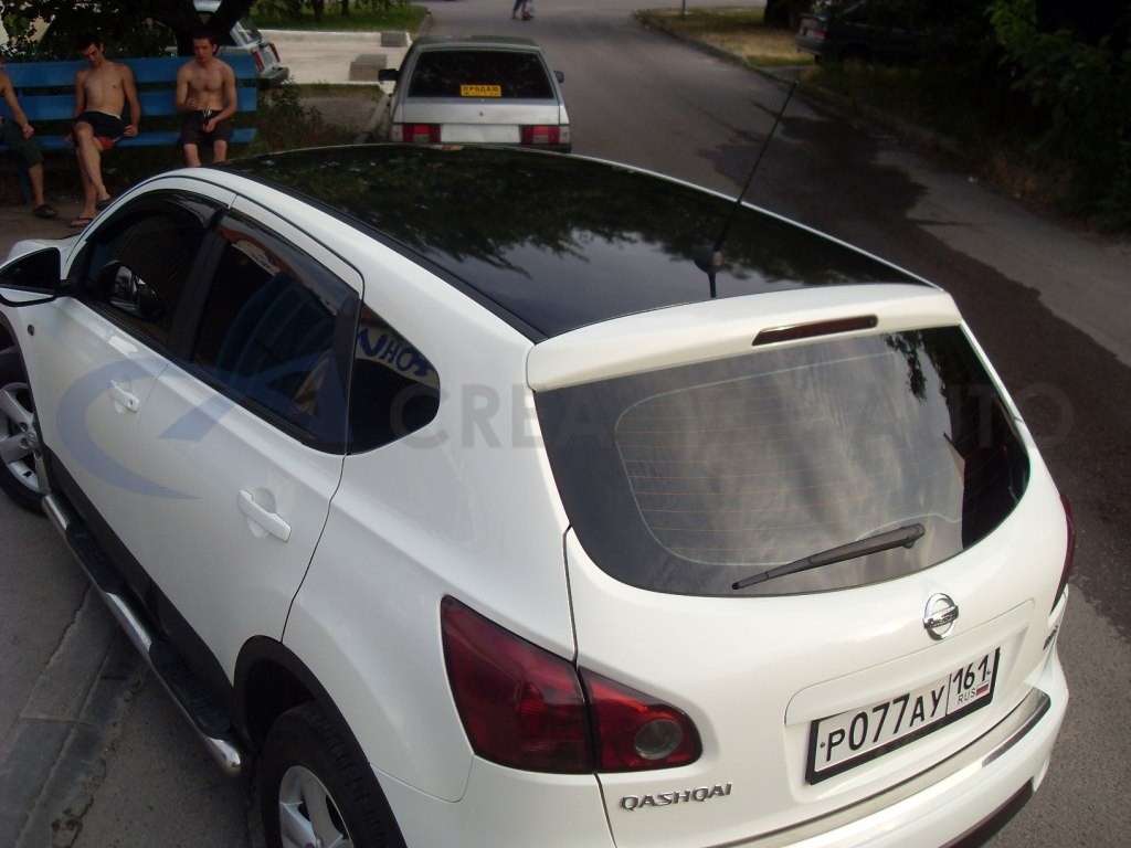Черный глянец крыша и тонировка оптики Nissan Qashqai